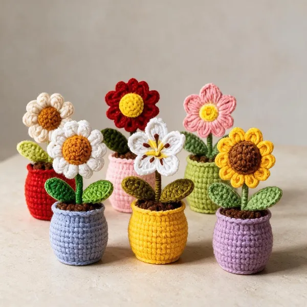 Crochet_Floral_Yarn_Flower_Pot