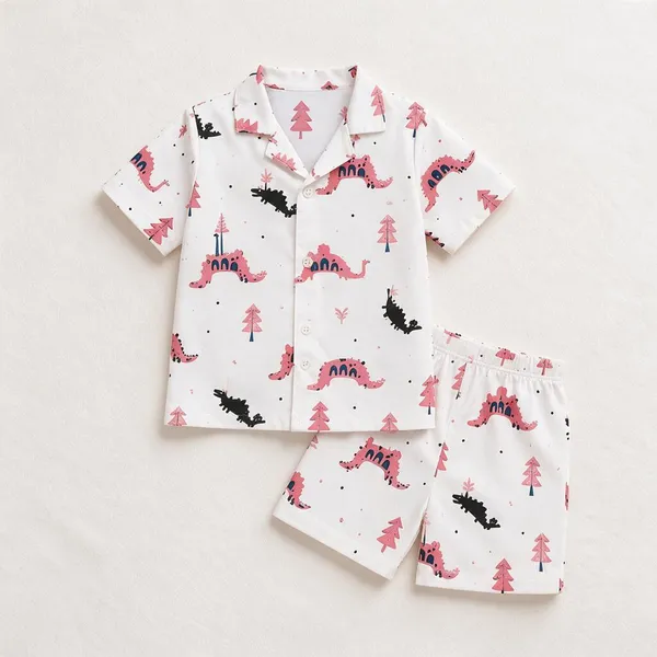 Pack_of_2_White_Printed_Shirt_And_Shorts_Sleepwear_Set_for_Boys