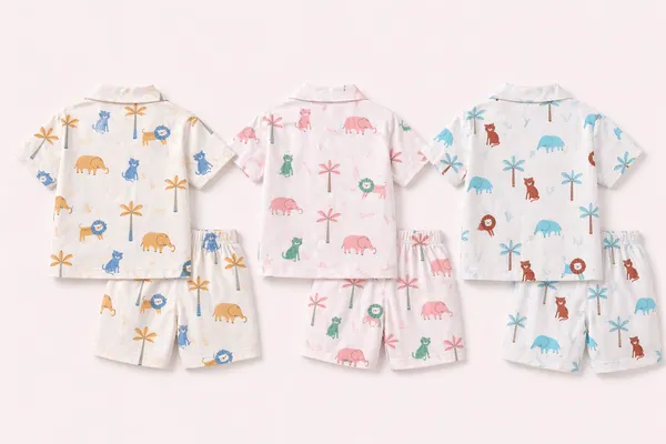 Printed_Fabric_Short_Sleeve_Pajama_Set_for_Boys