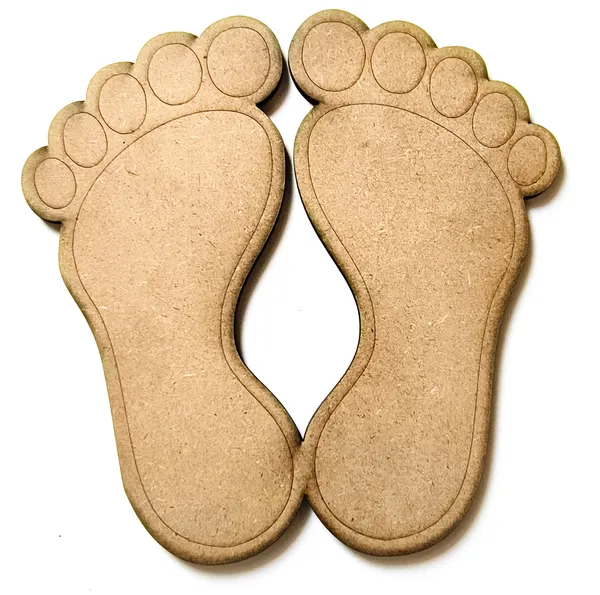 Pine_Mdf_Charan_Footprint_Decorative_Cutout_Pair_Set_Of_1