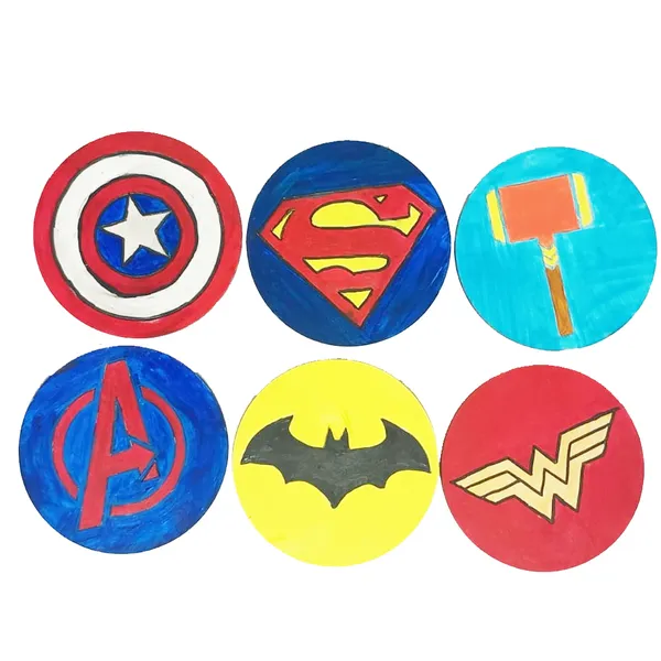 Pine_Mdf_Superhero_Emblem_Coaster__Set_Of_6