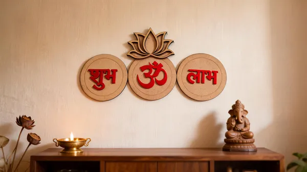 Pine_Mdf_Acrylic_Shubh_Om_Labh_Religious_Wall_Hanging_Set_Of_3