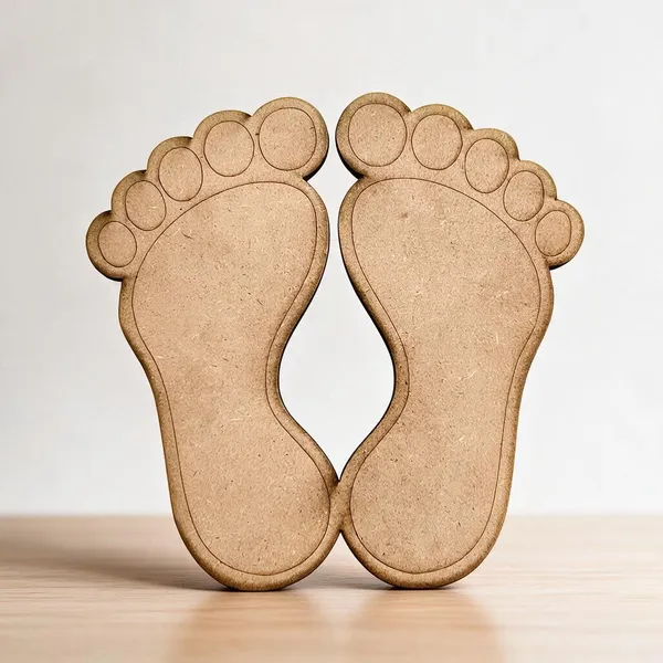 Pine_Mdf_Charan_Footprint_Decorative_Cutout_Pair_Set_Of_1