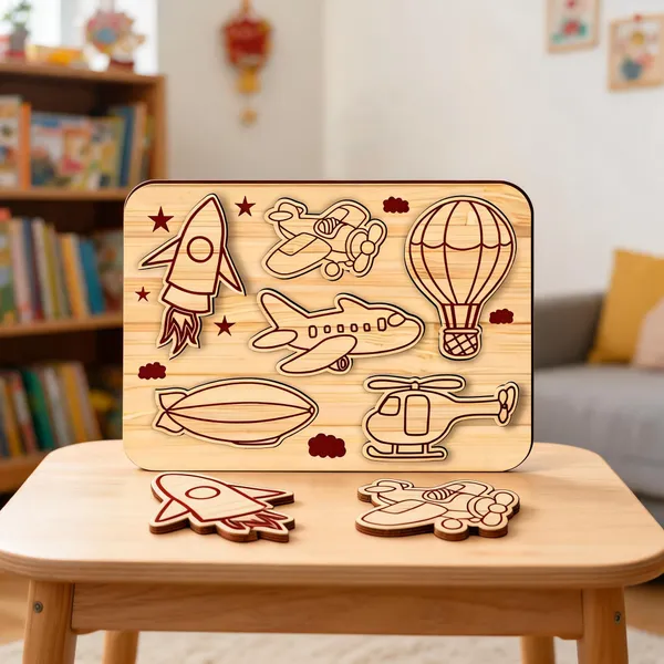 Pine_Mdf_Air_Vehicles_Educational_Puzzle_Board_For_Kids_Set_Of_1