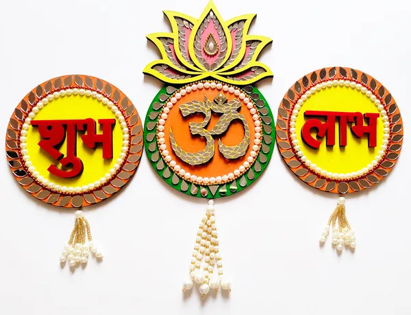 Pine_Mdf_Traditional_Shubh_Om_Labh_Religious_Wall_Hanging_Set_Of_3