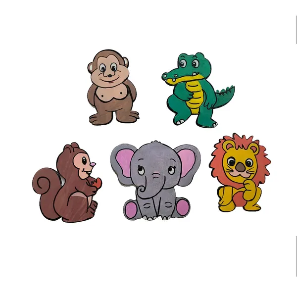 Pine_Mdf_Kids_Safari_Animal_Wall_Stickers__Set_Of_6