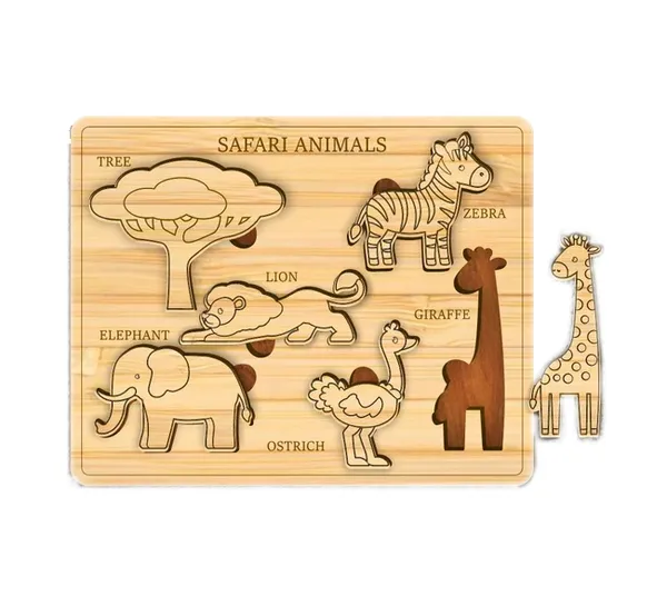 Pine_Mdf_Safari_Animals_Labelled_Educational_Puzzle_Board_Set_Of_1