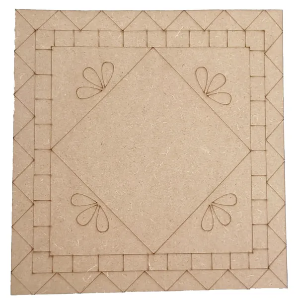 Pine_Mdf_Geometric_Floral_Diamond_Decorative_Panel_Set_Of_1