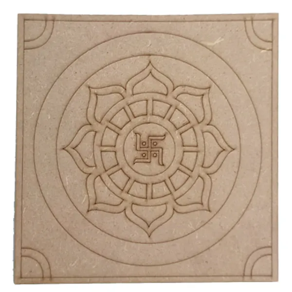 Pine_Mdf_Traditional_Swastik_Lotus_Engraved_Pooja_Chowki_Set_Of_1