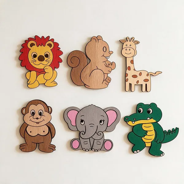 Pine_Mdf_Kids_Safari_Animal_Wall_Stickers__Set_Of_6