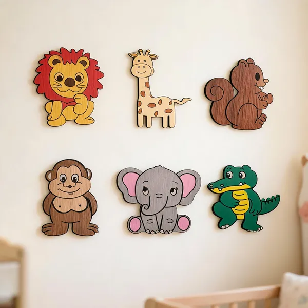 Pine_Mdf_Kids_Safari_Animal_Wall_Stickers__Set_Of_6