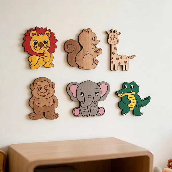 Pine_Mdf_Kids_Safari_Animal_Wall_Stickers__Set_Of_6