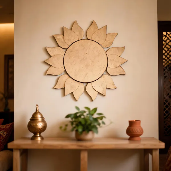 Pine_Mdf_Sunflower_Pattern_Decorative_Wall_Decor_Set_Of_1