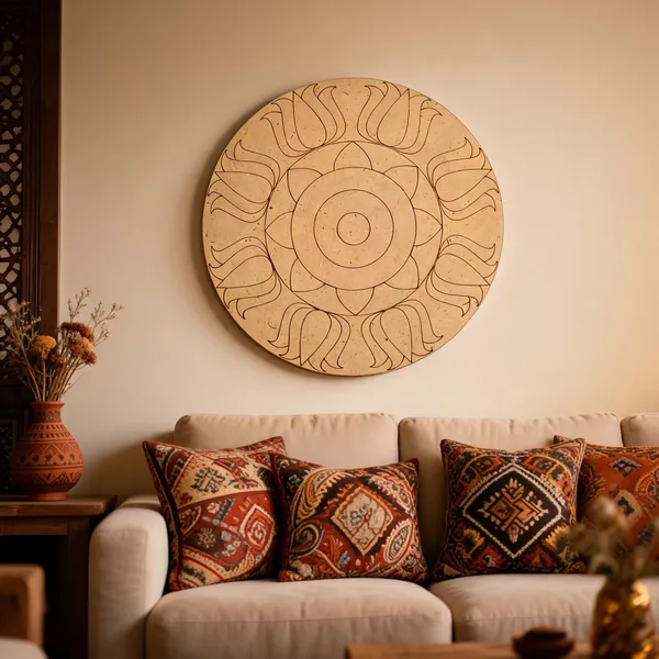 Pine_Mdf_Traditional_Floral_Mandala_Engraved_Round_Wall_Decor_Set_Of_1