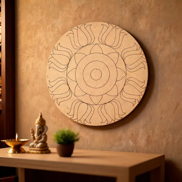 Pine_Mdf_Traditional_Floral_Mandala_Engraved_Round_Wall_Decor_Set_Of_1