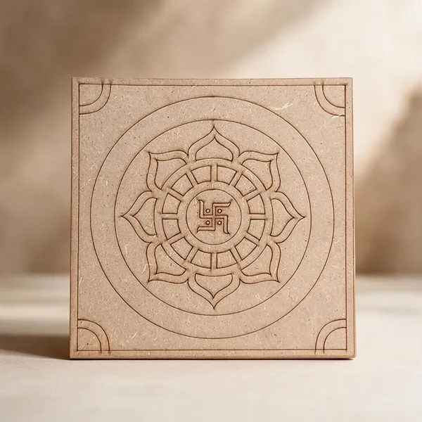 Pine_Mdf_Traditional_Swastik_Lotus_Engraved_Pooja_Chowki_Set_Of_1