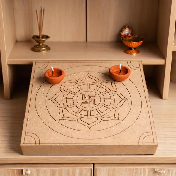 Pine_Mdf_Traditional_Swastik_Lotus_Engraved_Pooja_Chowki_Set_Of_1