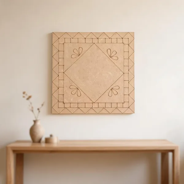 Pine_Mdf_Geometric_Floral_Diamond_Decorative_Panel_Set_Of_1