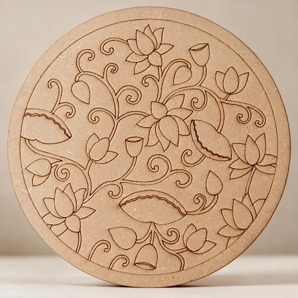 Pine_Mdf_Traditional_Lotus_Engraved_Round_Decorative_Plate_Set_Of_1
