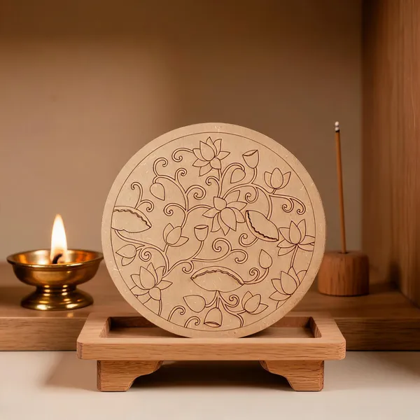 Pine_Mdf_Traditional_Lotus_Engraved_Round_Decorative_Plate_Set_Of_1