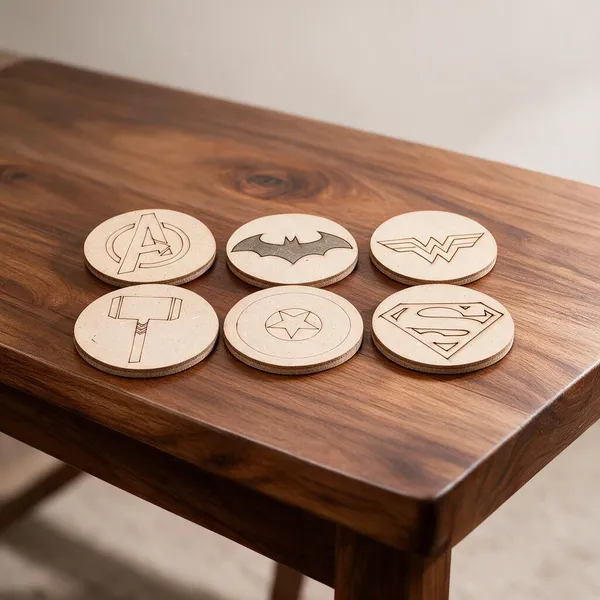 Pine_Mdf_Superhero_Emblem_Coaster__Set_Of_6
