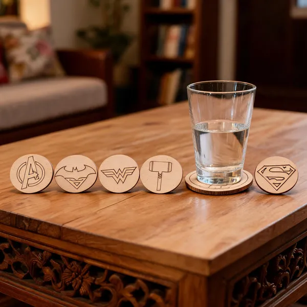 Pine_Mdf_Superhero_Emblem_Coaster__Set_Of_6