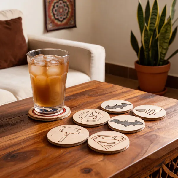 Pine_Mdf_Superhero_Emblem_Coaster__Set_Of_6