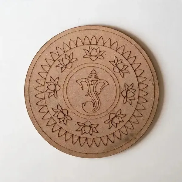 Pine_Mdf_Devotional_Ganesha_Lotus_Engraved_Decorative_Plaque_Set_Of_1