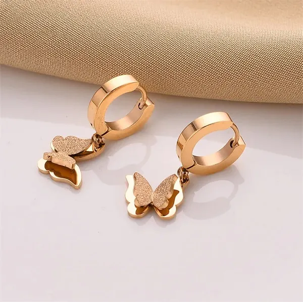 Gold_Steel_Butterfly_Drop_Huggie_Hoop_Earrings_For_Women
