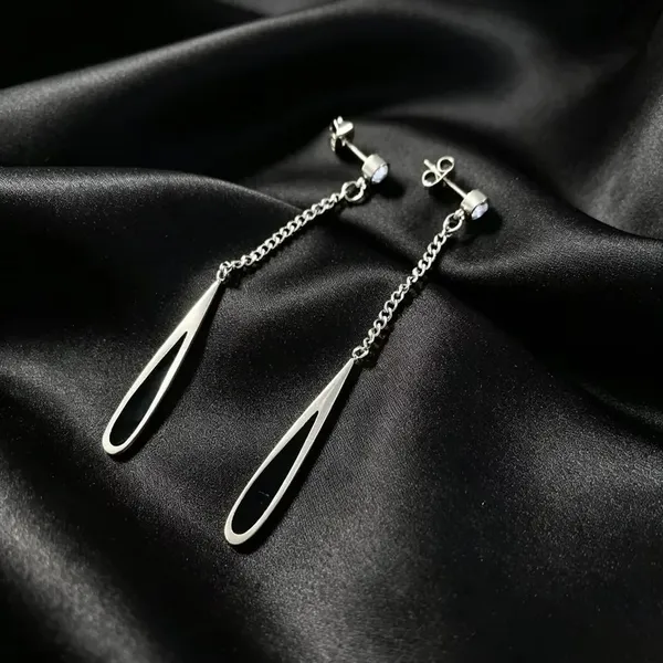 Silver_Stainless_Steel_Teardrop_Chain_Drop_Tassel_Stud_Earrings_For_Women