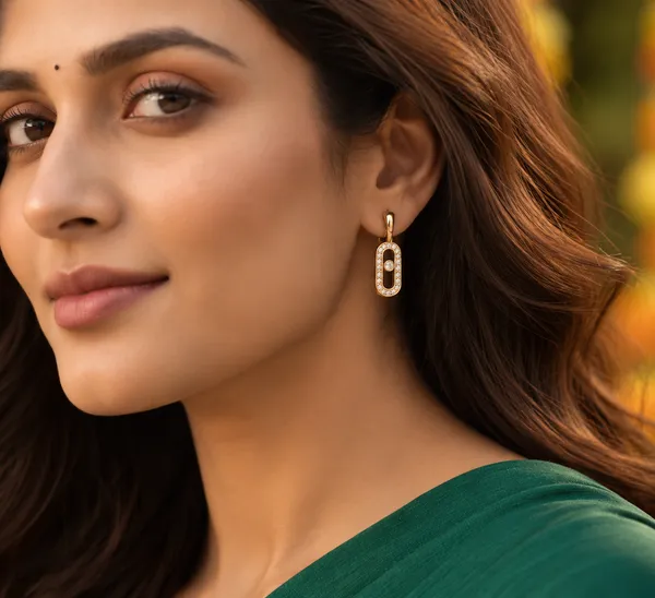 Elegant_Oval_Crystal_Pendant_Earrings_Featuring_a_Gold-tone_Openwork_Frame_and_Sparkling_Crystal_Details_(Gold)