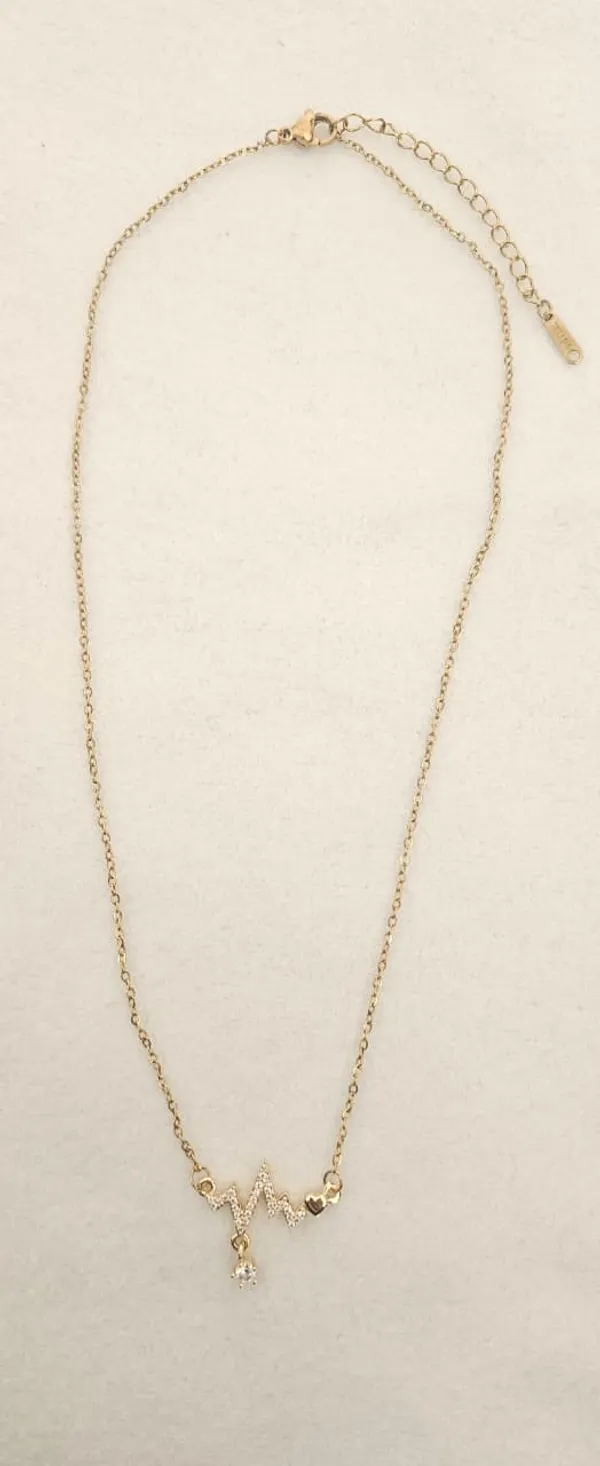 Gold_18K_Plated_Heartbeat_Pave_Zircon_Pendant_Necklace_For_Women