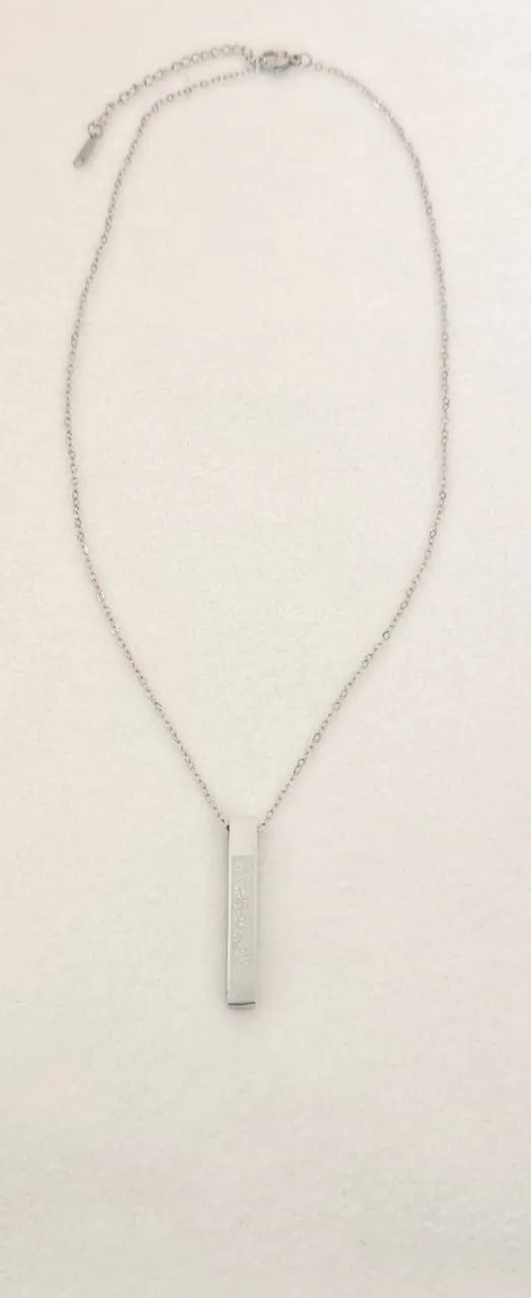 Silver_Stainless_Steel_Engraved_Rectangular_Bar_Pendant_Necklace_For_Women