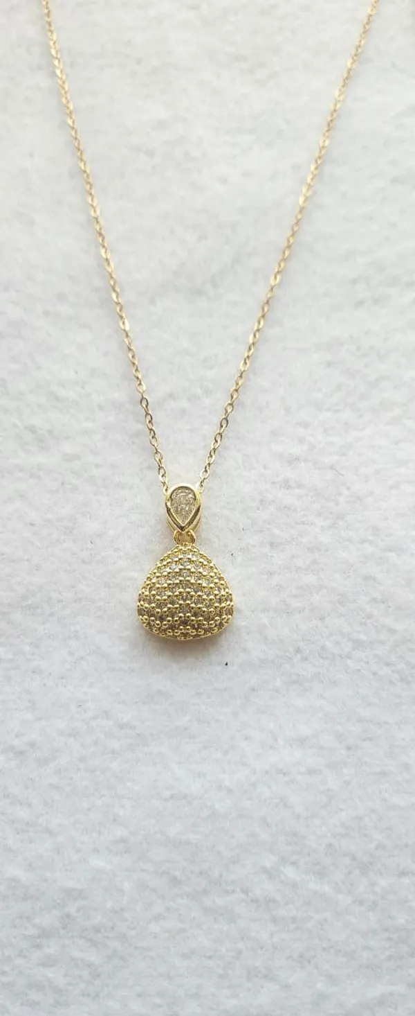 Two_Tier_Geometric_Pendant_Necklace_With_Smaller_Teardrop_Shaped_Bail_Set