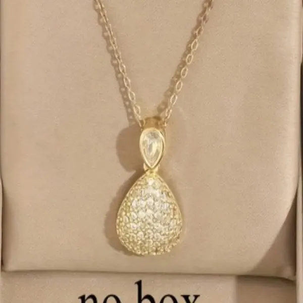 Two_Tier_Geometric_Pendant_Necklace_With_Smaller_Teardrop_Shaped_Bail_Set