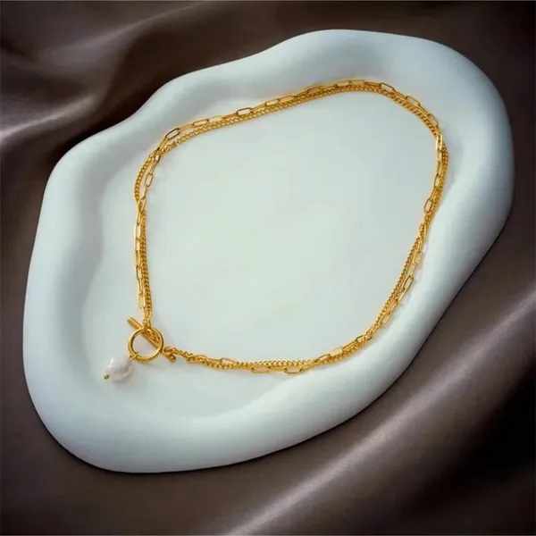Chic_Layered_Necklace_With_Artificial_Pearl_Drop