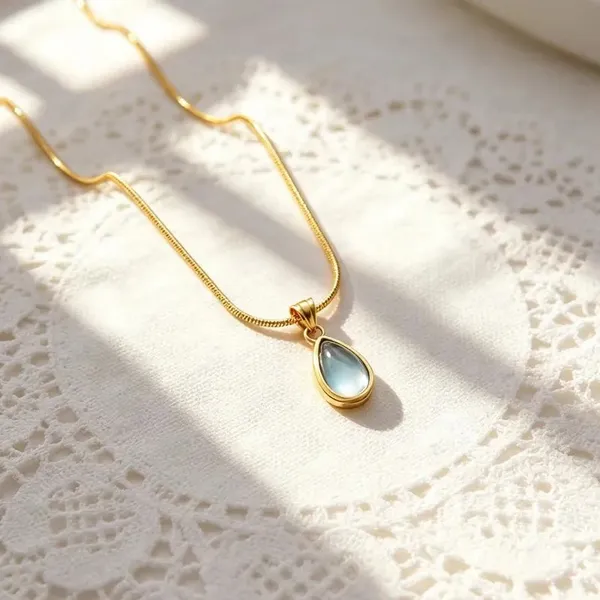 Gold_18K_Plated_Blue_Teardrop_Glass_Stone_Pendant_Necklace_For_Women