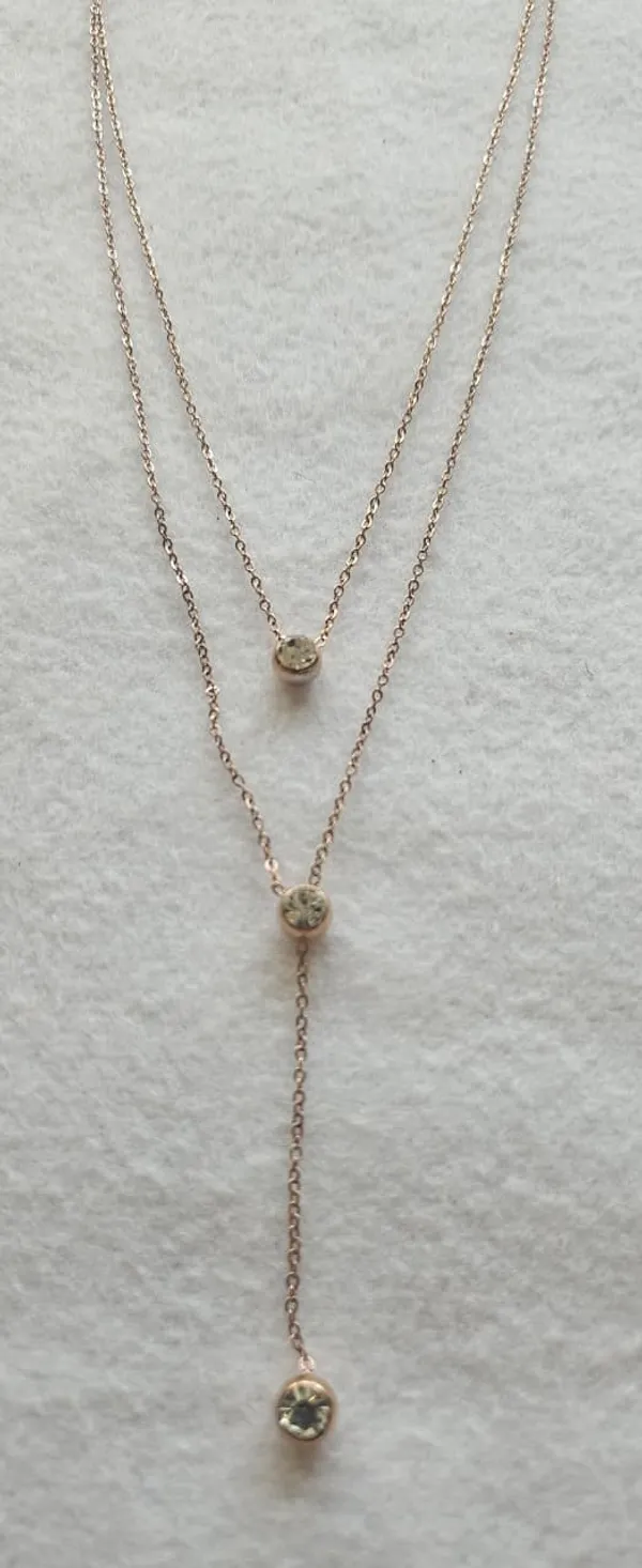 Rose_Gold_Plated_Layered_Lariat_Round_Pendant_Necklace_For_Women