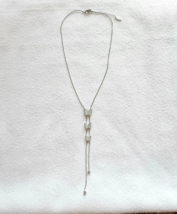 Silver_Stainless_Steel_Layered_Butterfly_Lariat_Necklace_For_Women