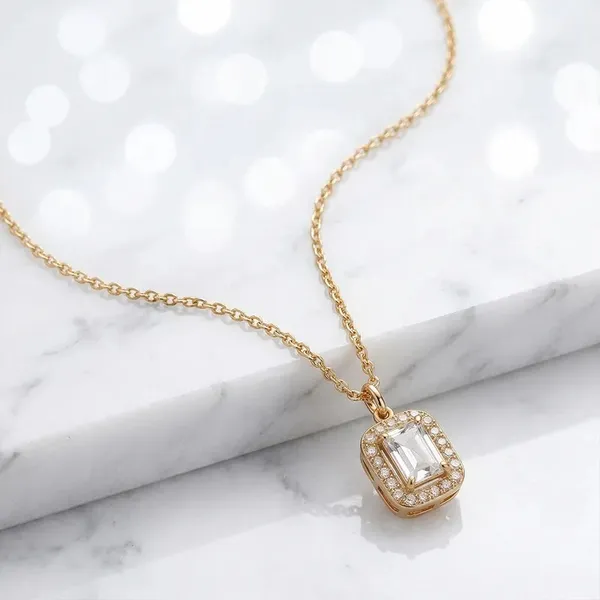 Gold_18K_Plated_Rectangular_Zircon_Frame_Pendant_Necklace_For_Women