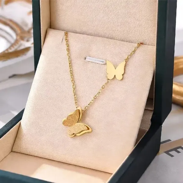Gold_Steel_Layered_Dual_Butterfly_Charm_Pendant_Necklace_For_Women