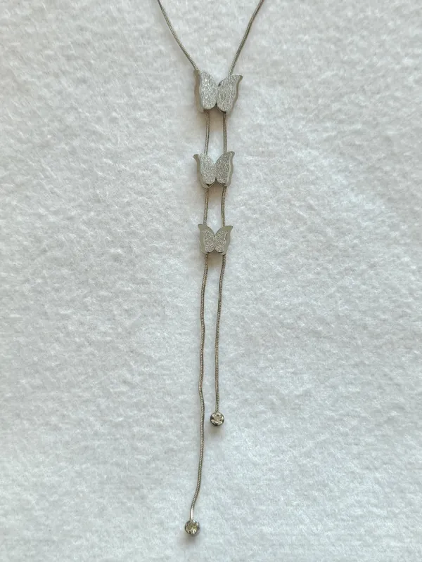 Silver_Stainless_Steel_Layered_Butterfly_Lariat_Necklace_For_Women