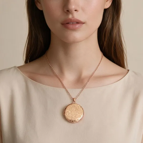 Vintage_Round_Textured_Classic_Opening_Pendant_Necklace_(Rose_Gold)