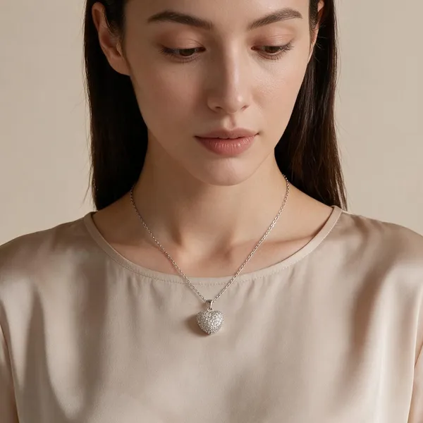 Puffed_3D_Volumetric_Heart_Design_Pendant_Necklace_Entirely_Encrusted_With_Sparkling_Pave_Set_Clear_Zircon_Stones_(Silver)