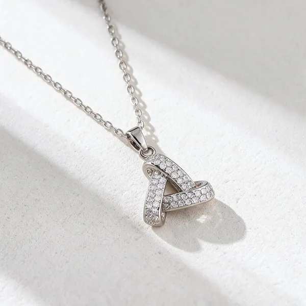Chic_Pendant_Choker_Pendant_Necklace_Featuring_A_Geometric_Hollow_Triangle_Charm_Fully_Encrusted_With_Shimmering_Pave_Set_Cubic_Zirconia_Stones_(Silver)