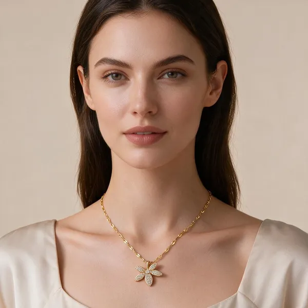 Clustered_Botanical_Leaf_And_Flower_Motif_Pendant_Necklace_Designed_With_Marquise_Cut_And_Round_Cubic_Zirconia_Stones_Dangled_From_A_Dainty,_Beaded_Gold_Cable_Chain_(Gold)