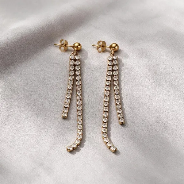 Drop_Earrings_Featuring_A_Ball_Stud_Top_Connected_To_Cascading_Multi_Tier_Tennis_Chains_(Gold)