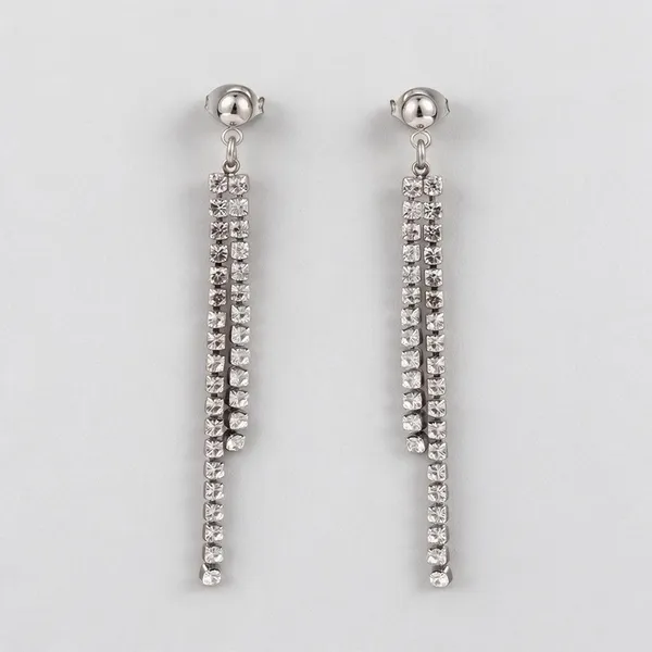Silver_Stainless_Steel_Crystal_Multi_Tier_Tennis_Chain_Drop_Earrings_For_Women