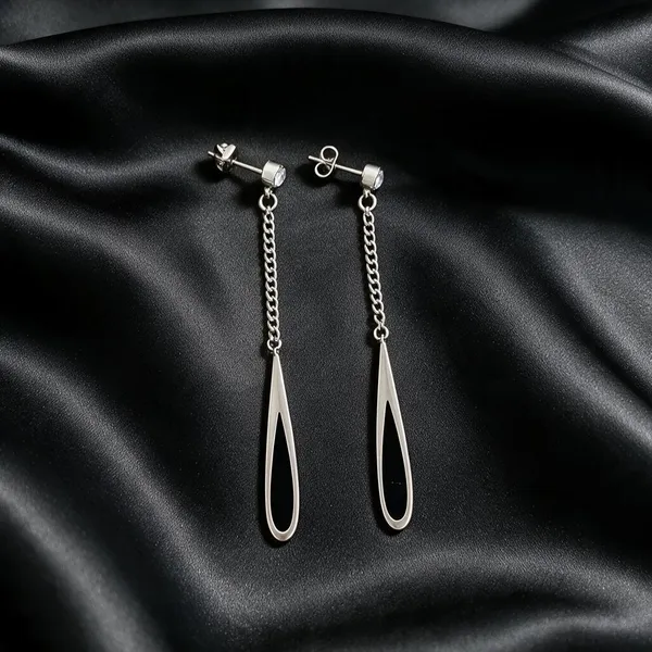 Dramatic_Water_Droplets_Tassel_Stud_Earings_With_Suspending_Long_Chain_(Silver)