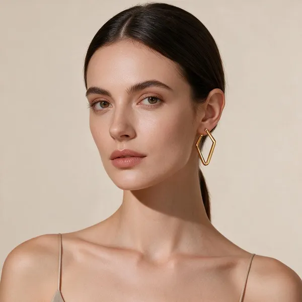 Sleek,_Angular,_Hollow_Geometric_Rhombus_Hoop_Earrings_(Gold)